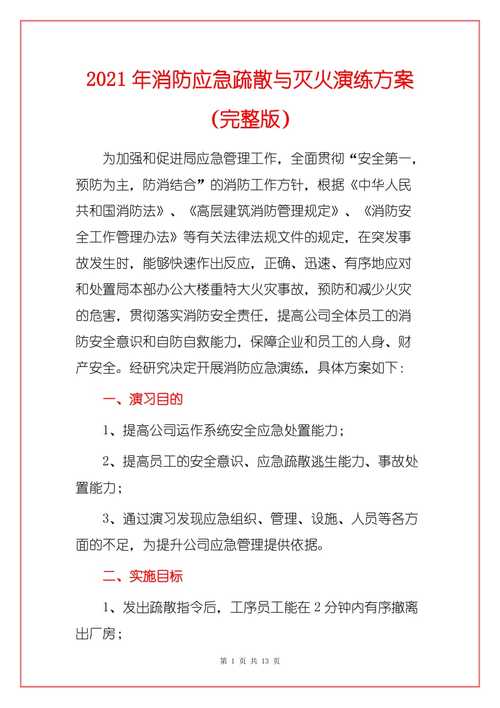 应急演练方案模板