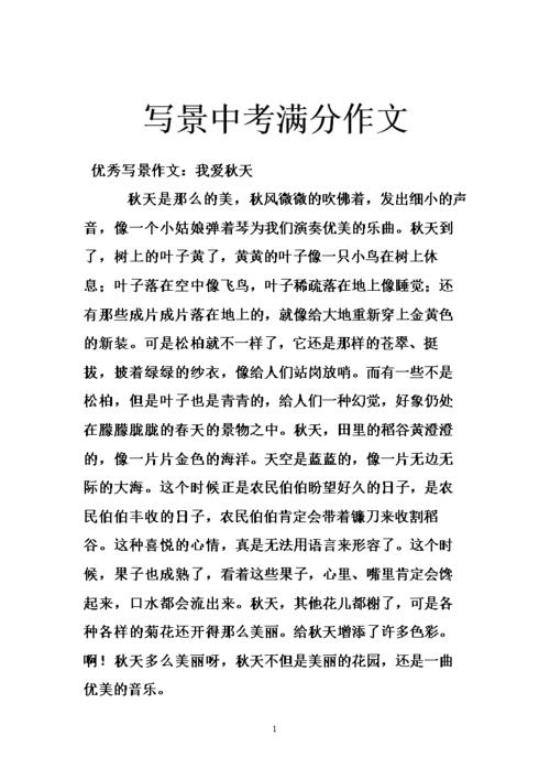 中考高分作文(中考高分作文典范)（中考作文（中作文范本）文章) 