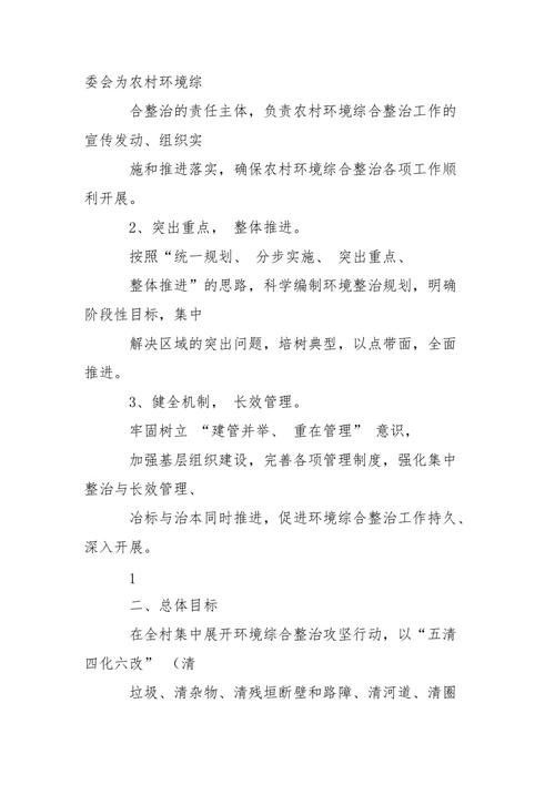 人居环境整治方案