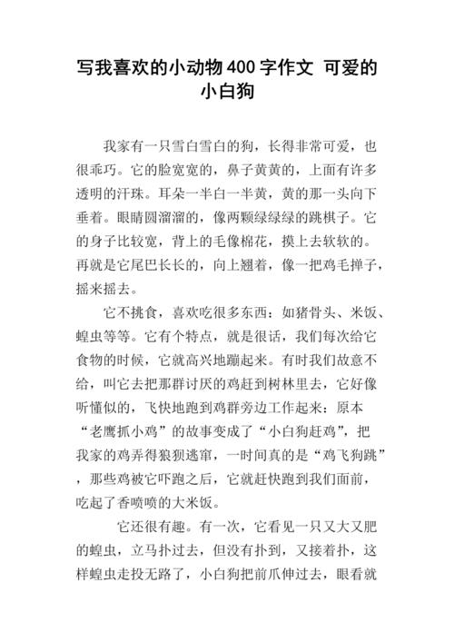 我喜欢的小动物作文300字