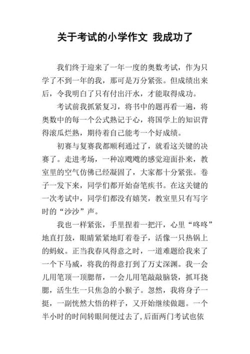 我成功了作文(我成功了作文300字)（我作文成功了（我作文成功300字）文章)