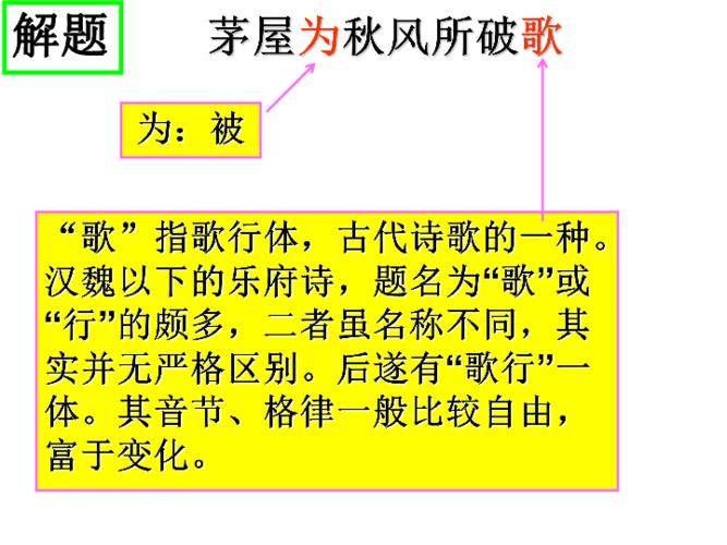 茅屋为秋风所破歌改写
