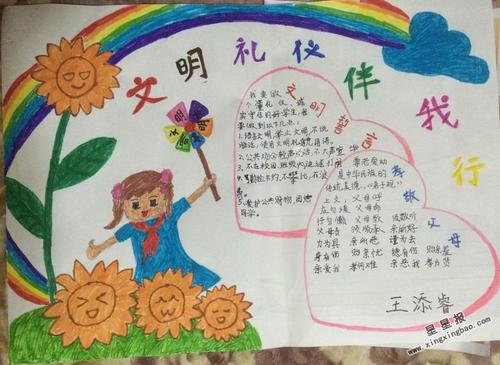 文明礼仪伴我行手抄报大全