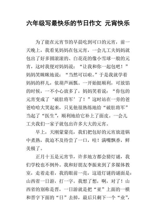 快乐的节日作文