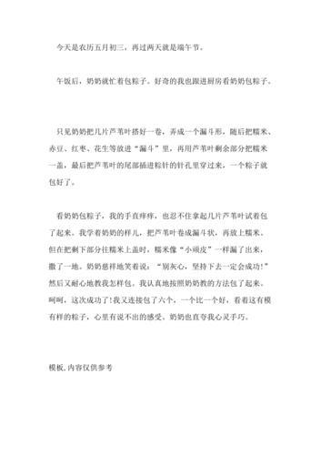 包粽子作文800字初中