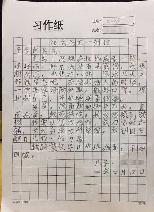 给爸爸的一封信