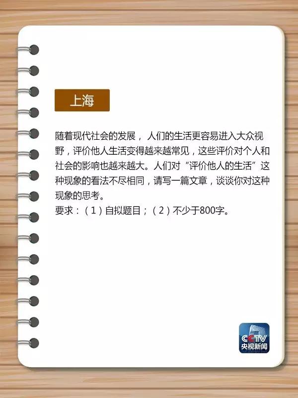 2016年全国高考作文题大全！看到河南的我哭了