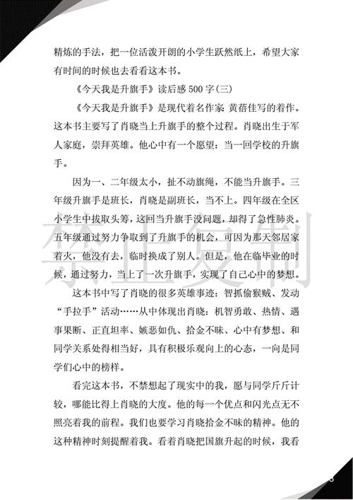 今天我是升旗手读后感