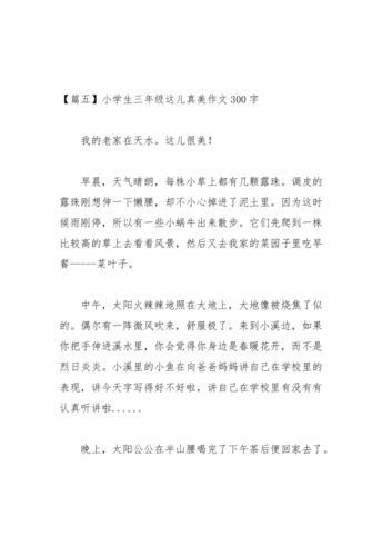 小学生作文大全三年级