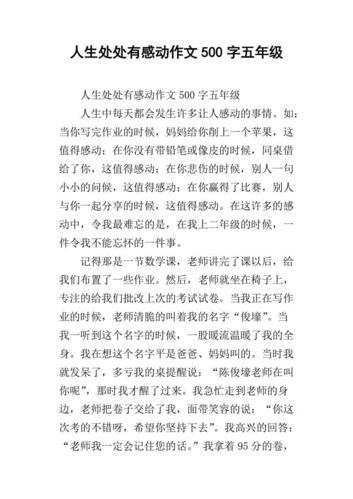 作文他___了作文500字