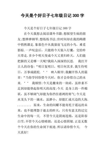 日记300字大全