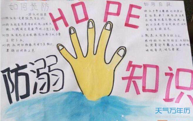 2022防溺水手抄报简单