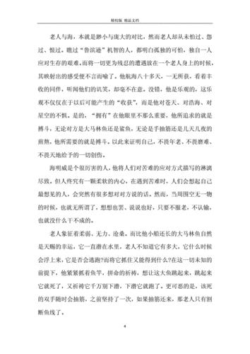 老人与海梗概500字作文