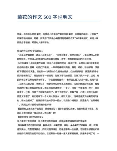 五年级说明文500字