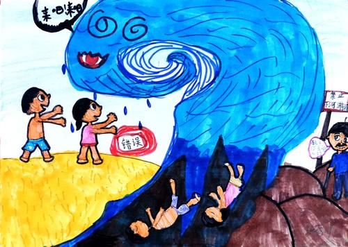 一二三年级防溺水绘画