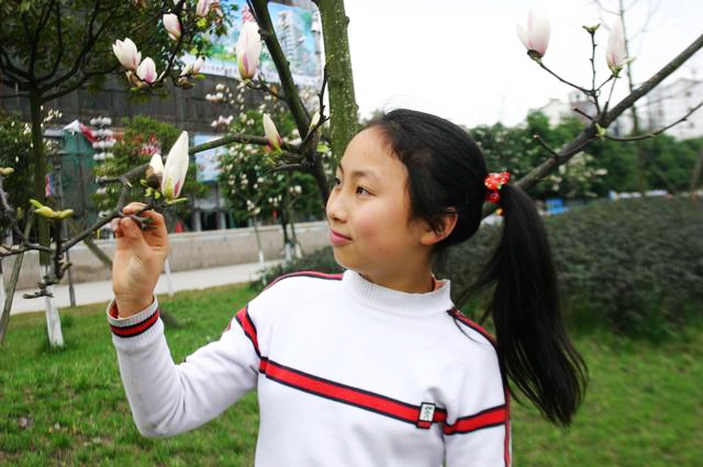 女儿初中一年级作文:春游