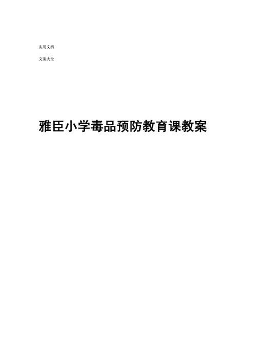 禁毒主题班会课教案