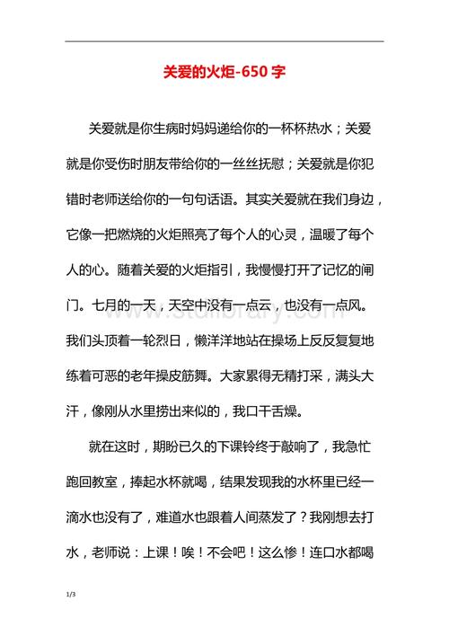 关爱的作文800字