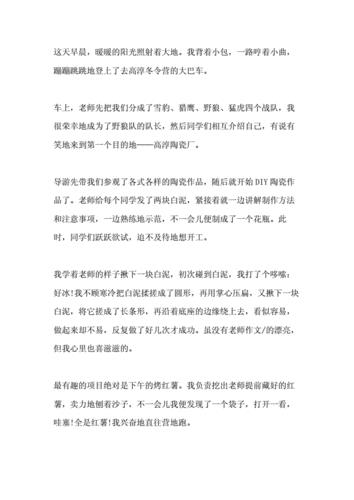 关于冬令营的作文