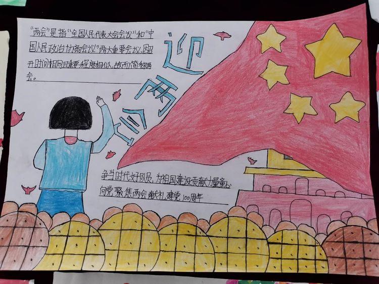 爱国主义教育“聚焦两会”手抄报作品展--小寨学区三屯庄联办小学