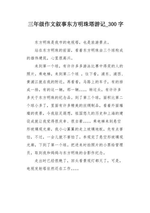 说明文作文300字