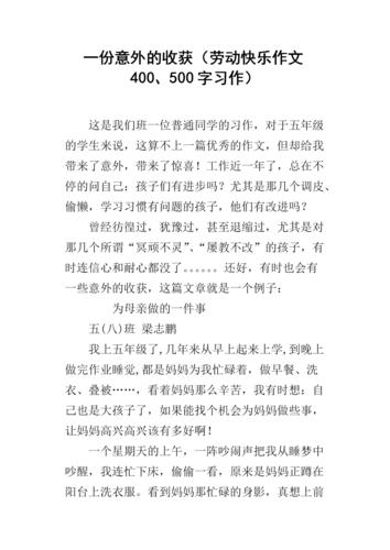 意外的收获作文