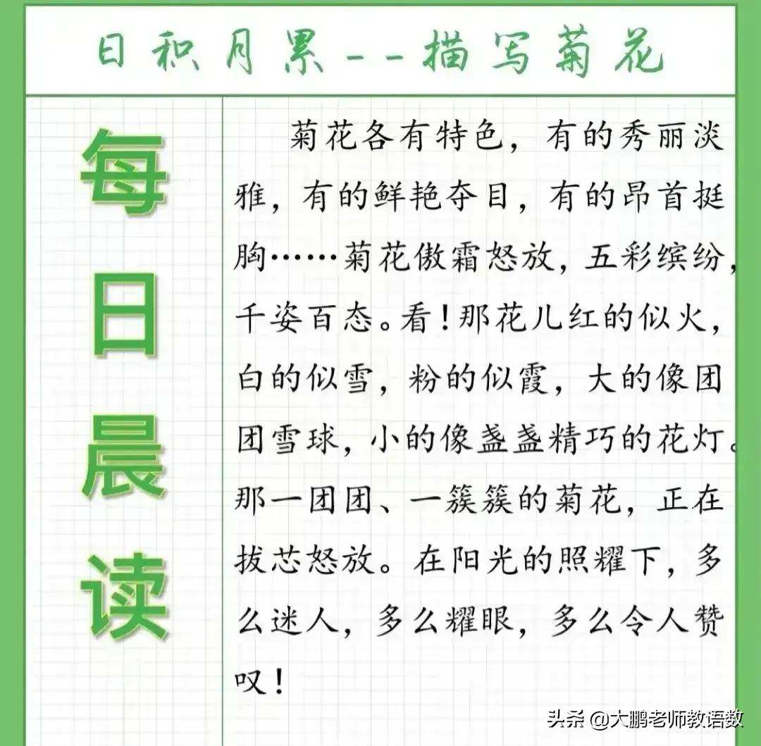 小学生每日晨读知识积累，为语文写作积累素材，值得珍藏