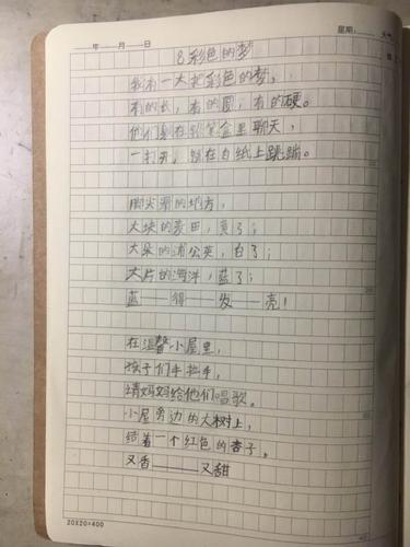 仿写彩色的梦第二第三节