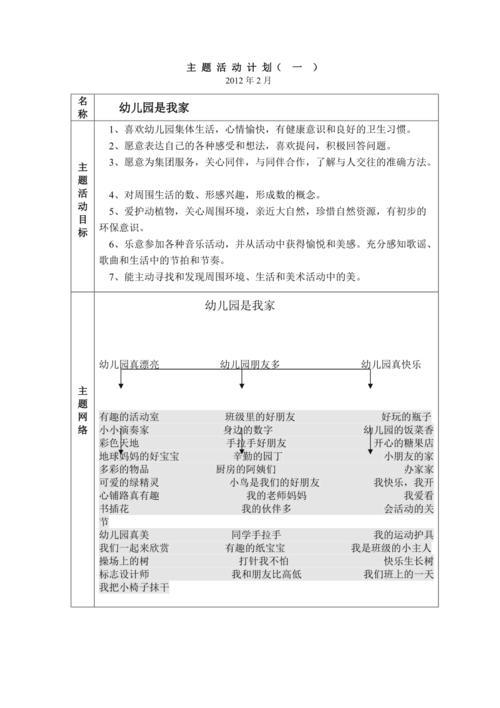 幼儿园主题活动设计方案