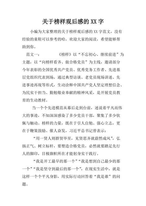 《榜样6》观后感