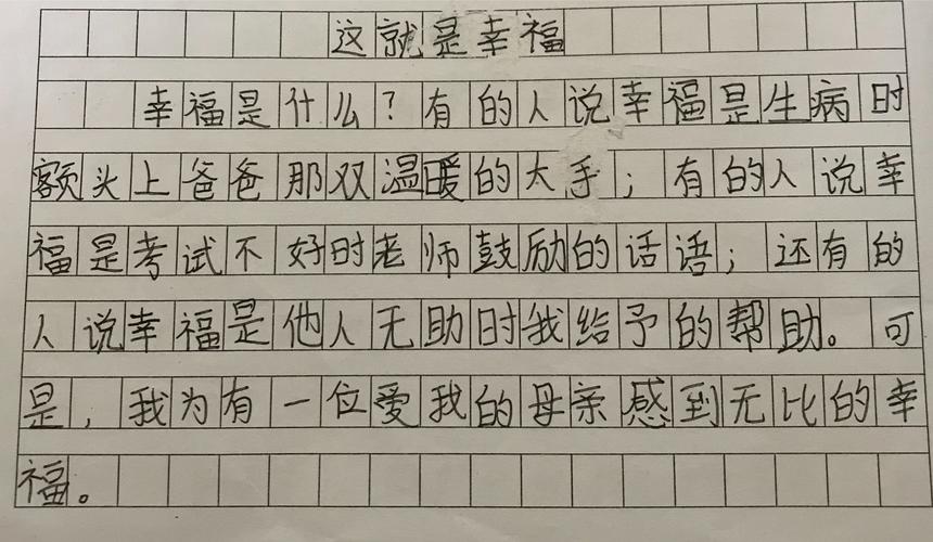 这就是幸福作文600字