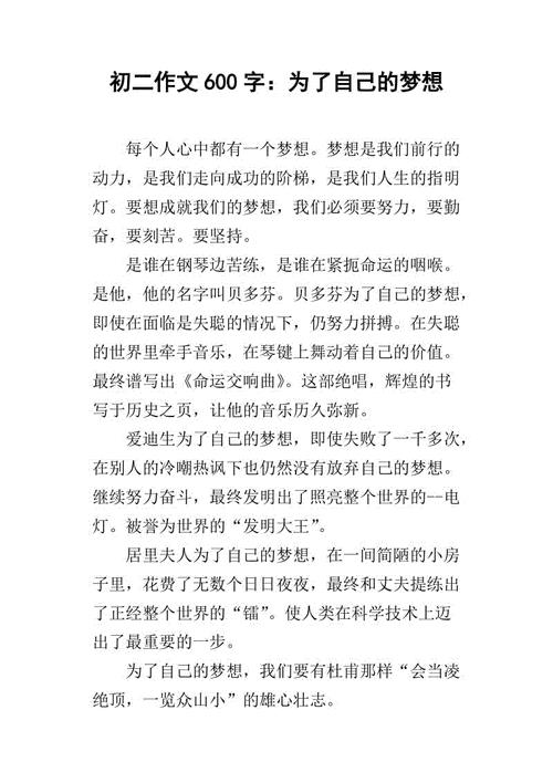 梦想作文600字