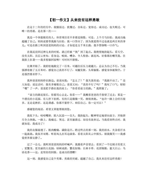 我从来没有这样___过作文