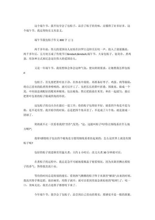 端午节作文450字