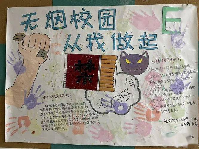 无烟校园手抄报