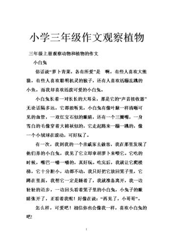 三年级植物作文300字