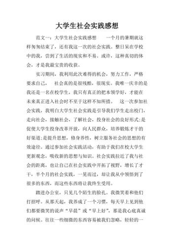 社会实践感想