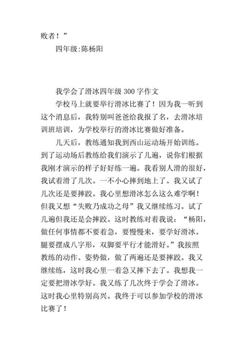 我学会了滑冰