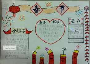 春节手抄报字少又漂亮